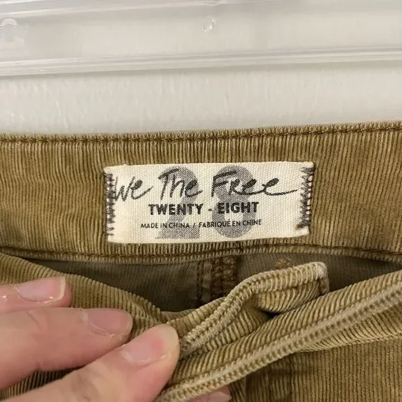 Free People Size 28 Brown Corduroy Flare Pants Super Wide Leg - Picture 4 of 6